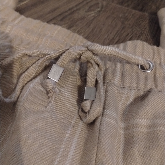 Cleo Windowpane Pattern Drawstring Style Trousers - Picture 2 of 5